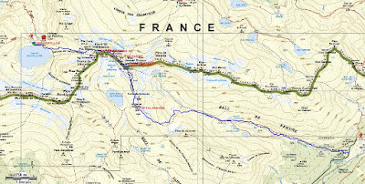 Recorrido sobre mapa Tusse Remuñe - Rabada Navarro - Cabrioules