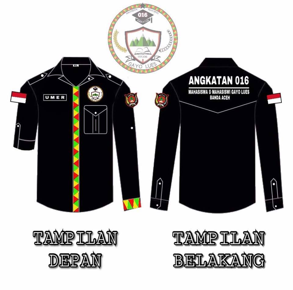 Contoh Desain Kemeja Organisasi Motif Kerawang Gayo Ucorel