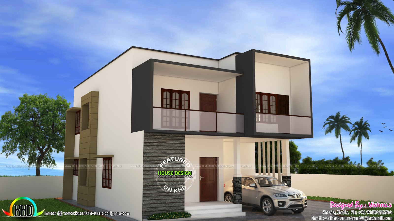  Simple modern house  by Vishnu S Kerala home  design and 