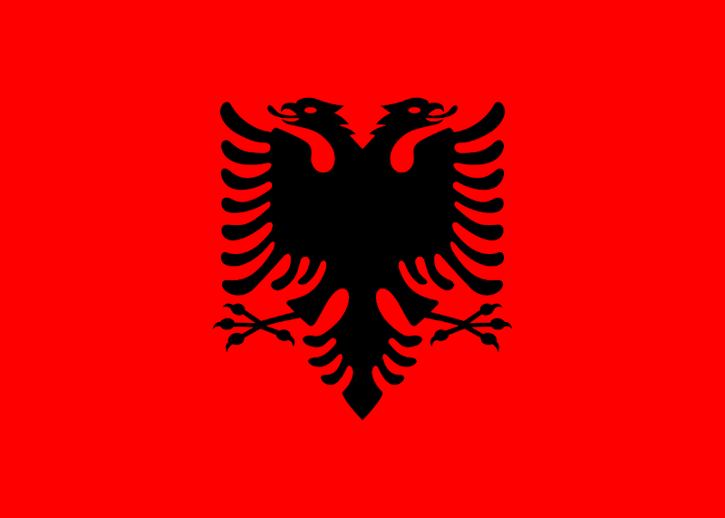 Logo Gambar Bendera Negara Albania PNG JPG ukuran 800 px