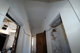 Corridor plastered