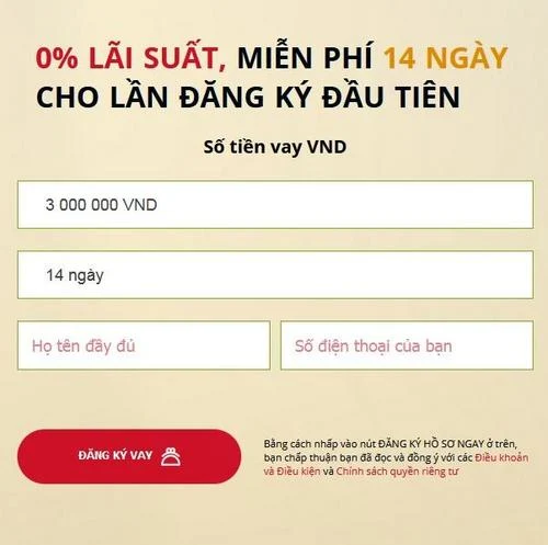 vay tiền cấp tốc online Vay VND