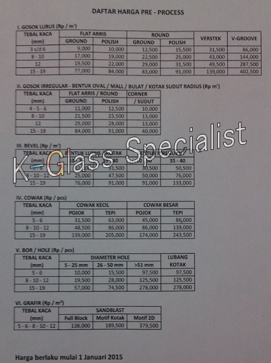 price list kaca Tempered Price List Kaca Tempered 