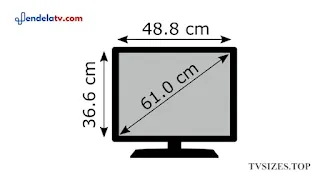ukuran tv 24 inch dalam cm