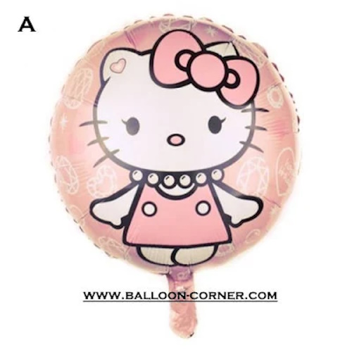 Balon Foil Bulat Hello Kitty (2 Motif)