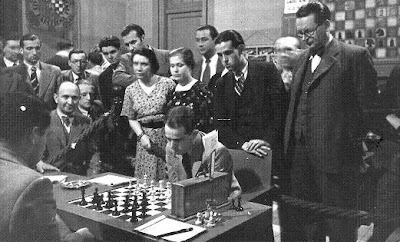 Salo Flohr, en el Torneo Internacional de Ajedrez de Barcelona, 1935