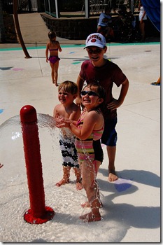 cousins at water park