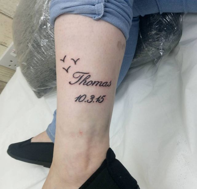 Name And Date Tattoo Designs 3