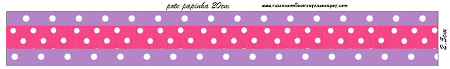 Pink, Purple and White Polka Dots Free Printable Labels.