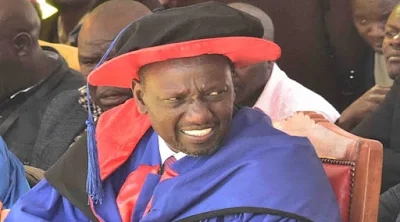 Deputy President William Ruto gowned. 