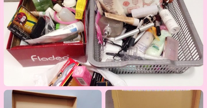 DIY Tempat  make  up  dari  kotak sepatu Diary of a not 