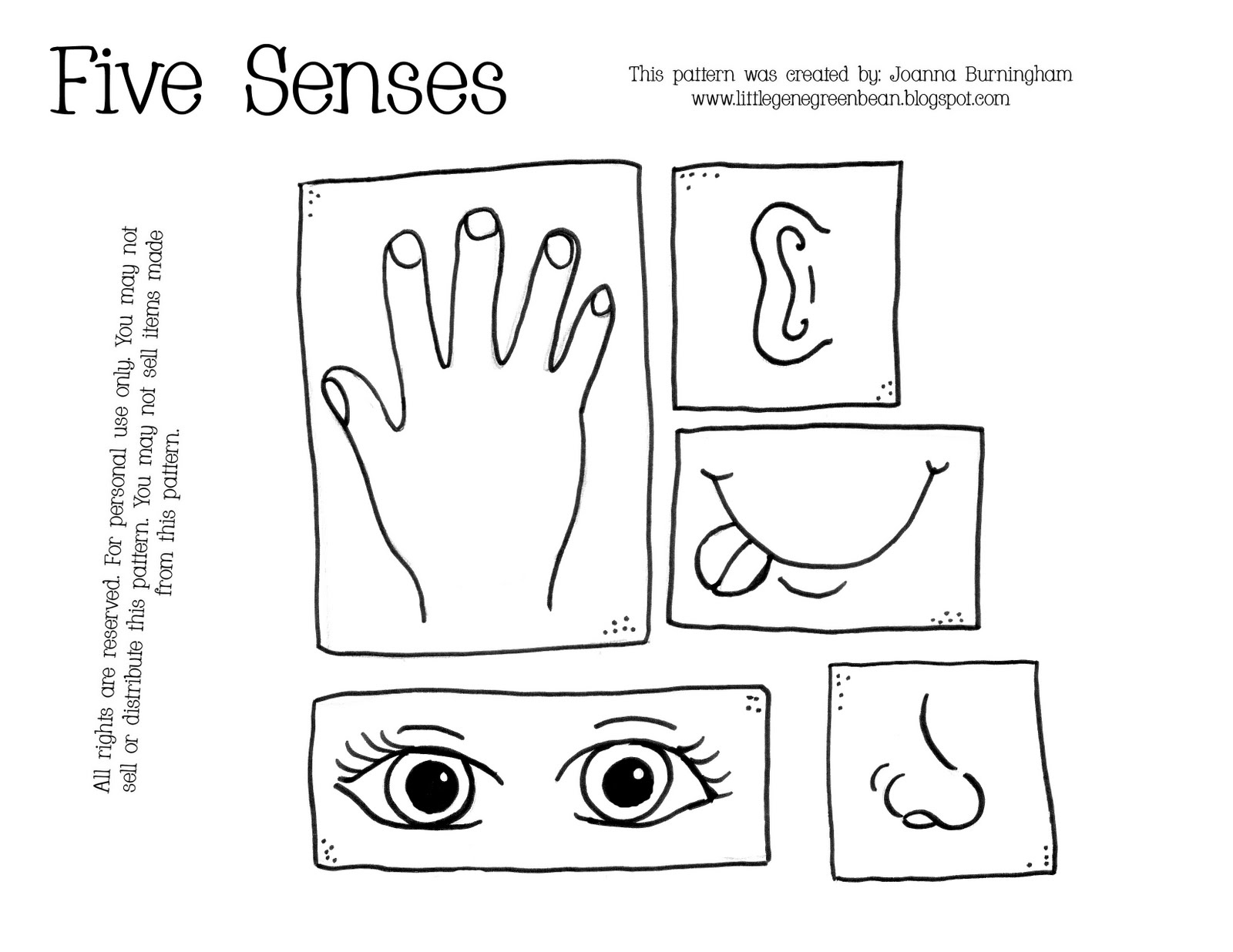 Five Senses Coloring Pages 7