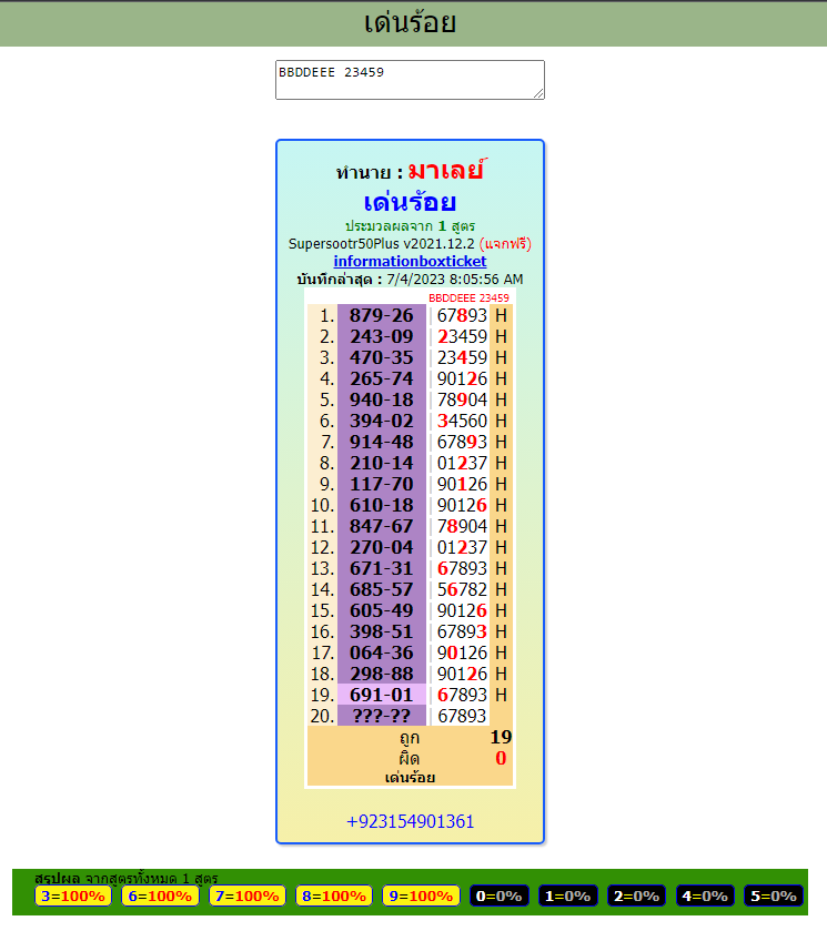 Bangkok weekly lottery || The results for the Kuwait weekly lottery on July7, 2023
