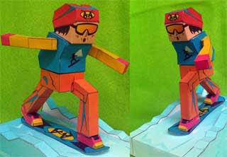 Snowboarder Papercraft