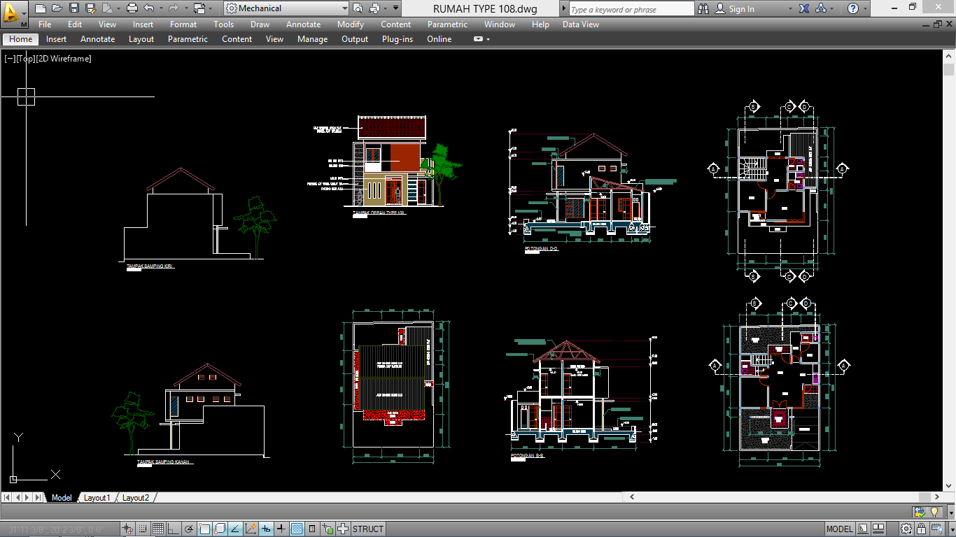 Lihat Download  Gambar Autocad  Sketchup Rab Proposal 