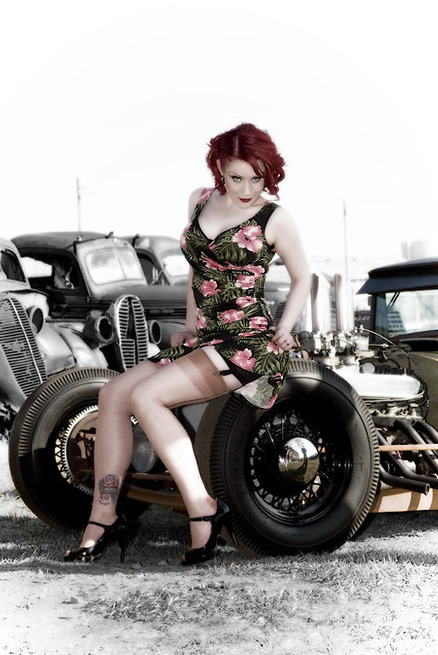 Pin Up Hot Rods n Pinups go together like Coffee n Cream