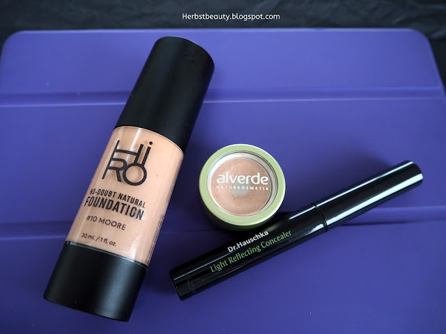 HIRO Foundation, Hauschka Concealer, Alverde Concealer