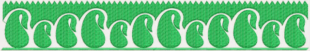 kontemporêre Paisley ontwerp Kant grens.