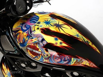 Modification sporty Airbrush Harley-Davidson Night Road 3