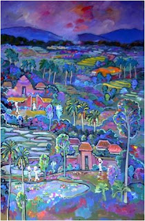 Paintings for sale in Bali of a famous Balinese artist