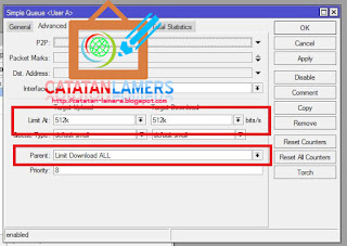 Skenario 2 - QOS Management Bandwidth Pada Mikrotik (Basic)