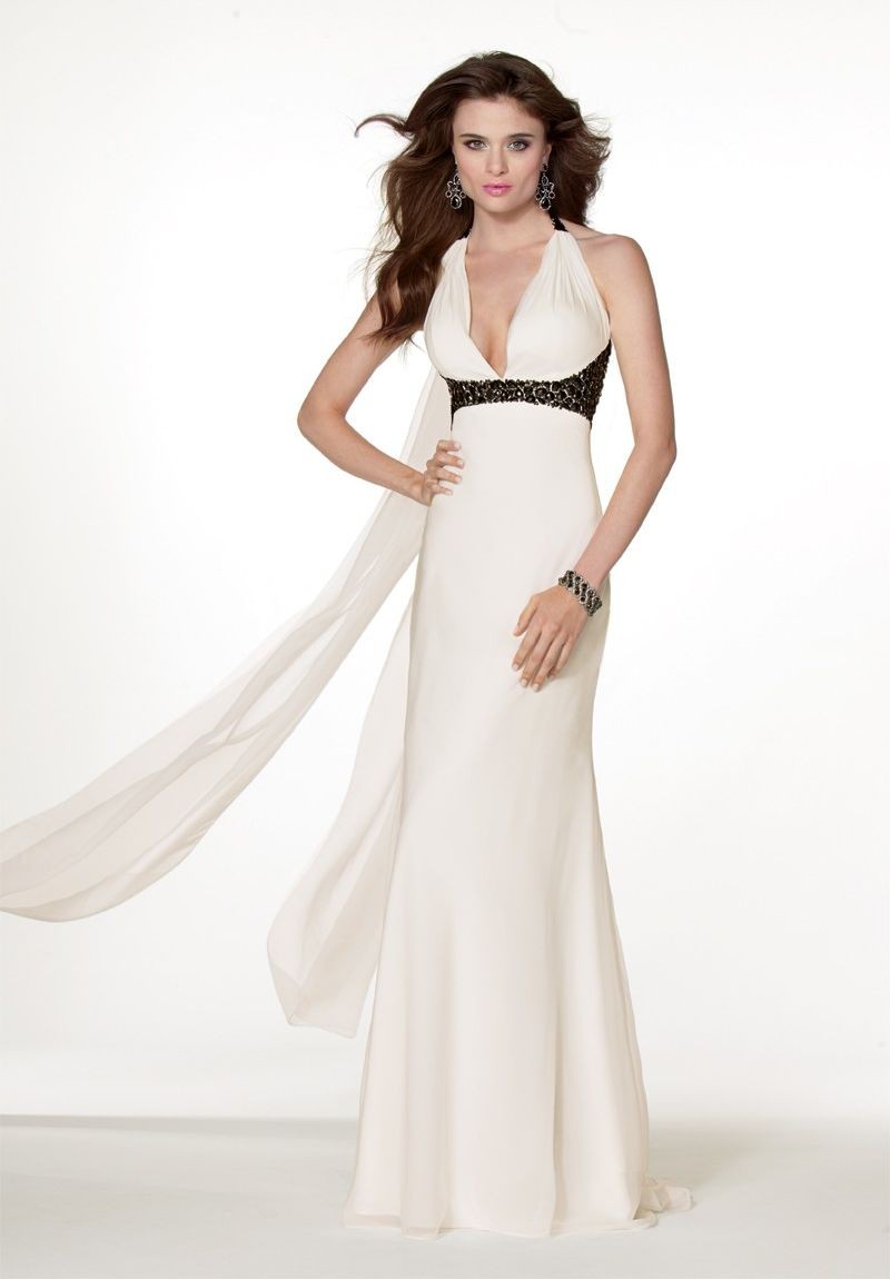 Elegant White Evening Dress