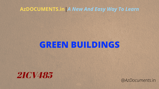 Green Buildings (21CV485)
