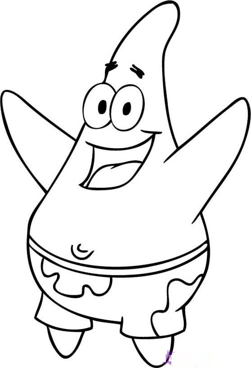 patrick star coloring pages for kids