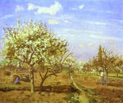 Camille-Pissarro-Orchard-in-Blossom-Louveciennes