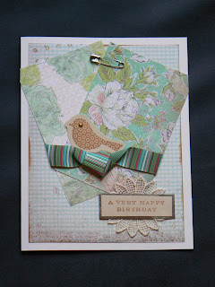 Bird rustic birthday card