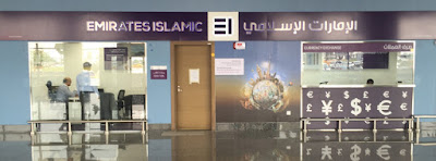 Emirates Islamic’s Foreign Exchange Counter at Al Maktoum International Airport at Dubai World Central.