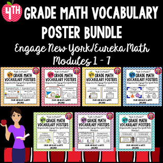  4th Grade Engage New York Math Vocabulary Posters