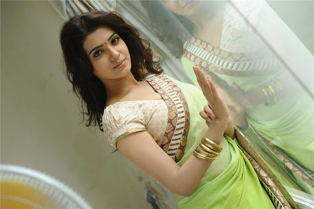Telugu Lovely Actress Samantha Exclusive Cute Saree Stills gallery pictures