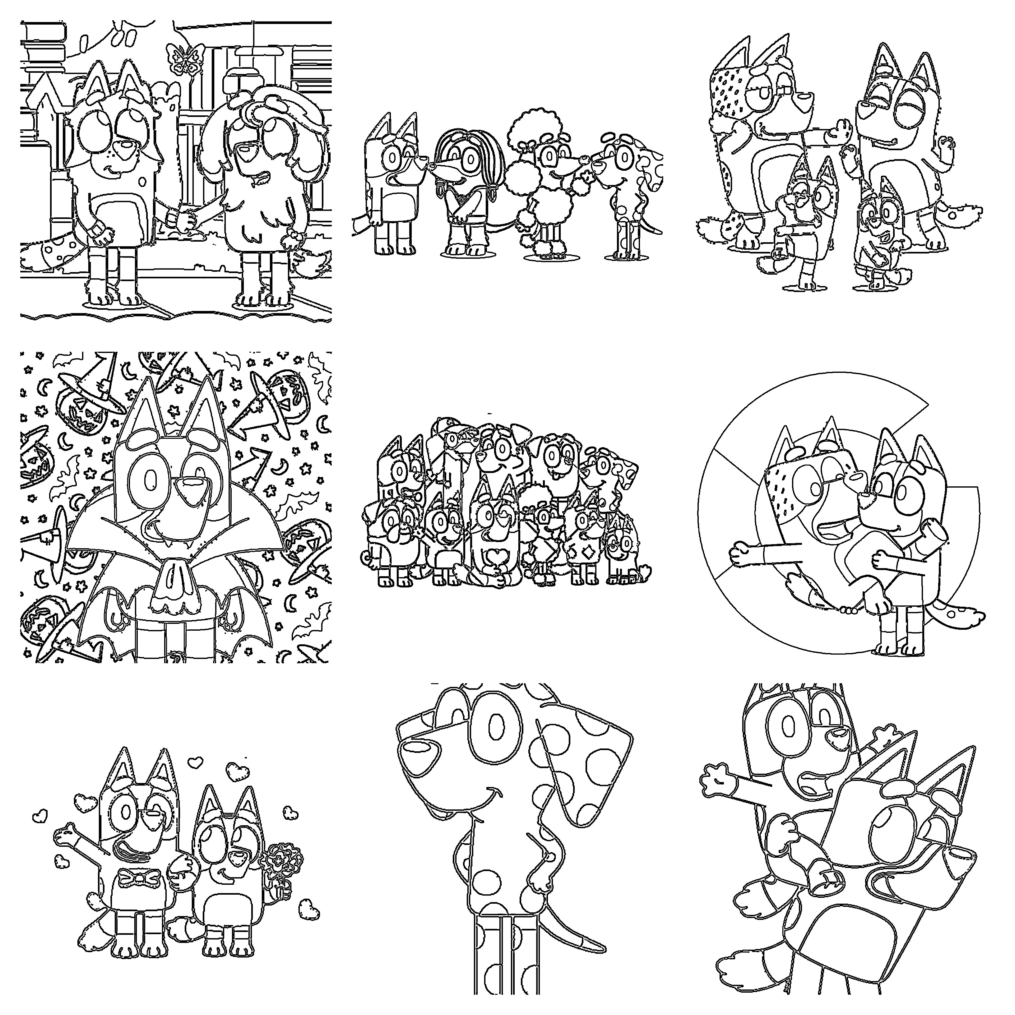 Bluey coloring sheets