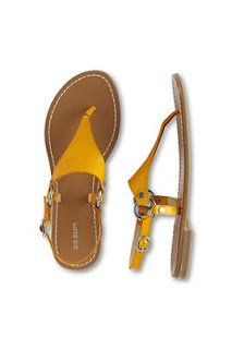 Lands End yellow sandals