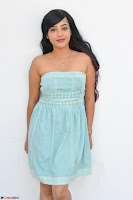 Sahana New cute Telugu Actress in Sky Blue Small Sleeveless Dress ~  Exclusive Galleries 024.jpg