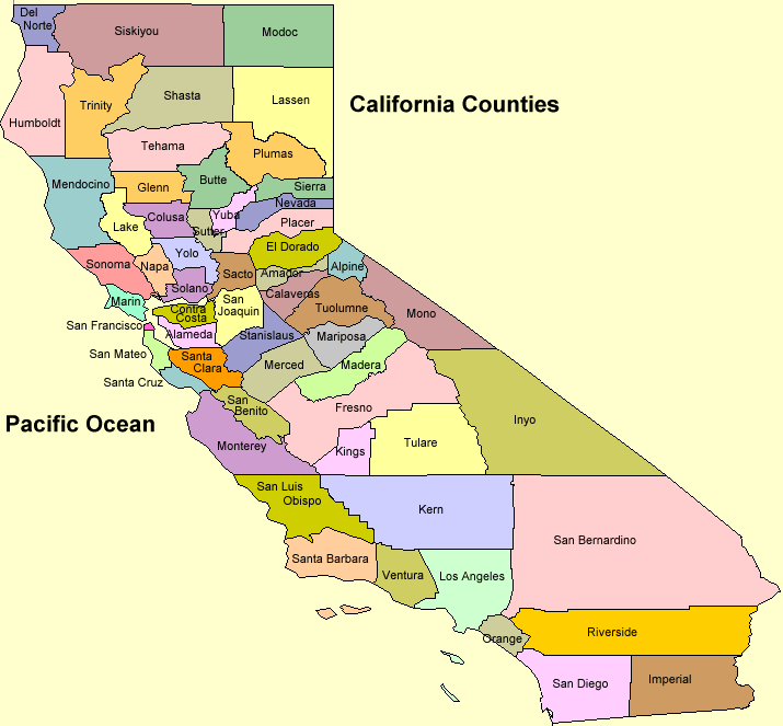 California county map