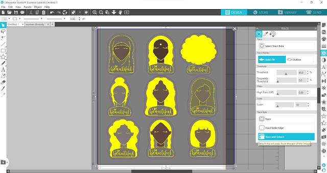 stickers, silhouette studio v4, Print and cut, tracing, png files
