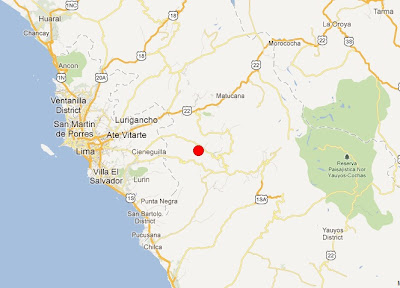 epicentro del temblor de hoy 16 marzo 2012 en Lima, Perú