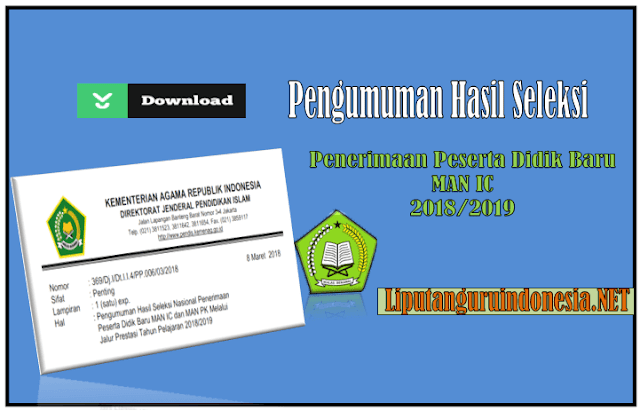 Pengumuman Hasil Seleksi Nasional PPDB MAN Insan Cendekia Tahun 2018/2019