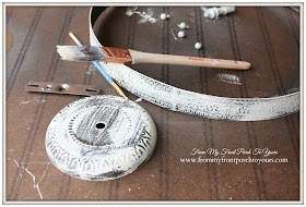 Industrial Farmhouse Light- Painting Light Fixture with Chalk paint- From My Front Porch To Yours