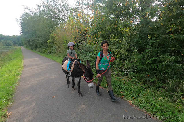 Balad'ane Ferme Pedagogique Donkey ride for kids Belgium