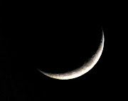 Luna creciente en la noche anterior. Foto: Marqués
