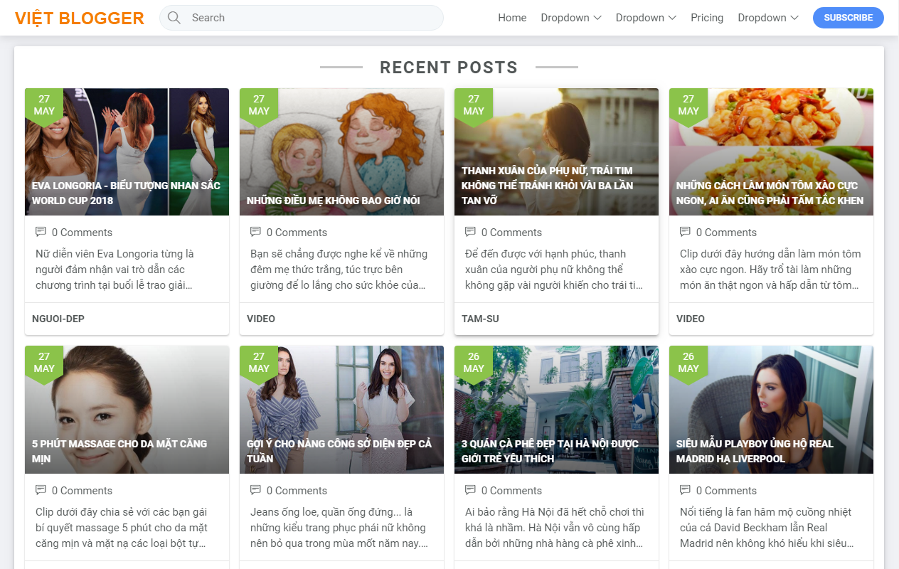 Việt Blogger Magazine Blogger Template