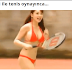 Japon model bikiniyle tenis oynayınca yürekleri hoplattı.