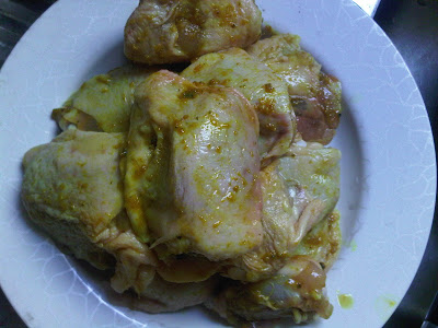 Langkah tiga memasak ayam goreng