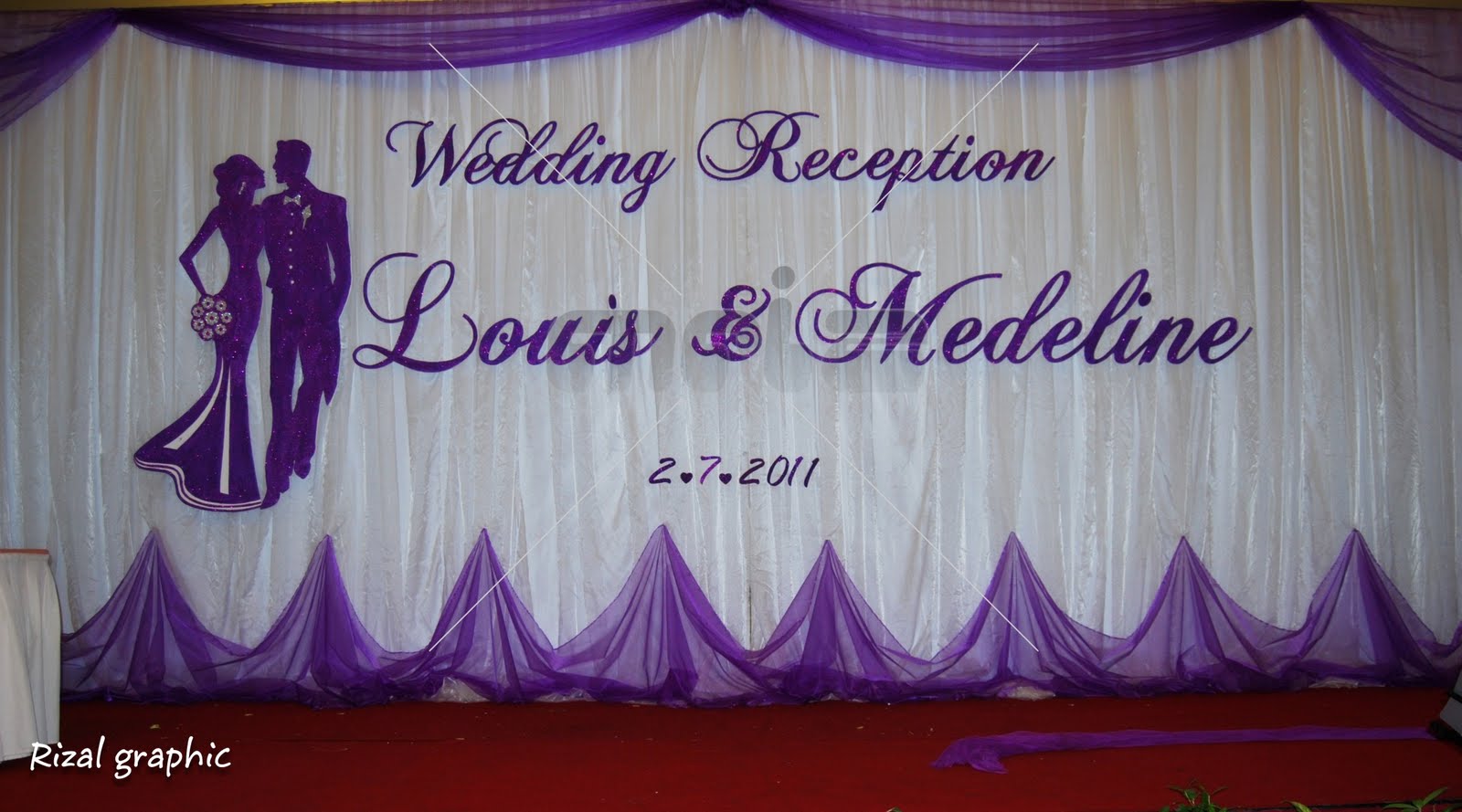 wedding backdrop for Louis &