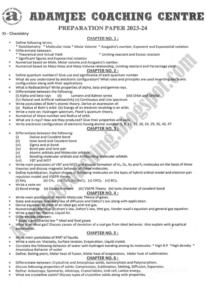 chemistry-11th-adamjee-coaching-guess-paper-2024-science-group