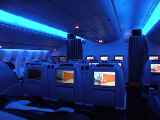 Air India Boeing 777 business class mood lighting