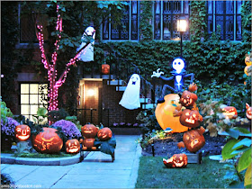 Decoraciones de Halloween en Massachusetts: Beacon Hill, Boston